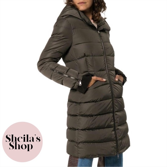 NWT Moncler Betulong Giubbotto A-Line Puffer Down Coat Jacket Dark Green Size 0 - Picture 1 of 9